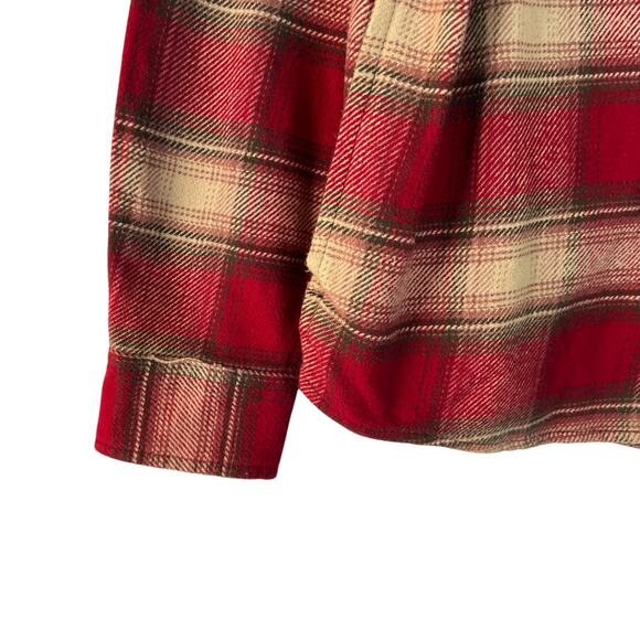 Orvis Heavyweight men’s plaid flannel button front shirt jacket shaket - Picture 3 of 11